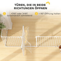 Hunde Absperrgitter faltbar mit Tür für kleine und mittlere Hunde