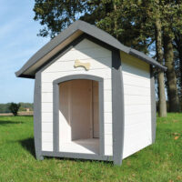 Robuste Hundehütte Bella, wetterfest in Größe L.