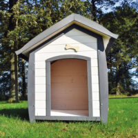 Robuste Hundehütte Bella, wetterfest in Größe L.