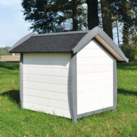 Robuste Hundehütte Bella, wetterfest in Größe L.