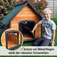 Hundehütte Luna XL wetterfest mit Dachluke
