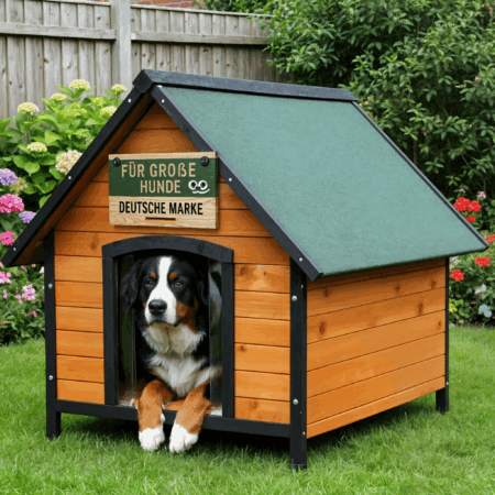 Hundehütte Luna XL wetterfest mit Dachluke