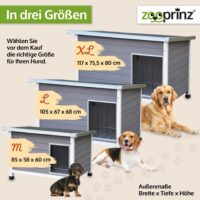 Hundehütte Rocky L wetterfest für den Außenbereich
