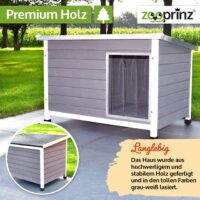 Hundehütte Rocky M wetterfest für den Außenbereich