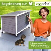 Hundehütte Rocky M wetterfest für den Außenbereich