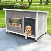 Hundehütte Rocky M wetterfest für den Außenbereich