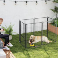 Laufstall für Hunde mit Tür für drinnen und draussen 100cm hoch