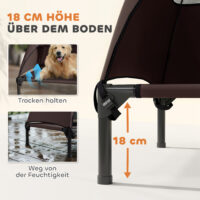 Hundeliege erhöht Outdoor mit Dach für grosse Hunde
