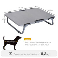 Hundeliege erhöht klappbar kühlend Outdoor für kleine Hunde