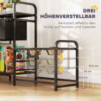 Hundenapf höhenverstellbar mit Stauraum und 2 Edelstahlnäpfen