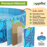 Hundepool CoolWave Faltpool 120×30 cm rutschfest und stabil