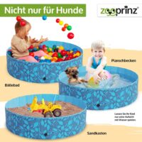 Hundepool CoolWave Faltpool 120×30 cm rutschfest und stabil
