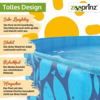 Hundepool CoolWave Faltpool 120×30 cm rutschfest und stabil