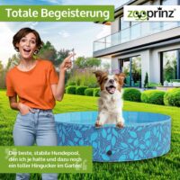 Hundepool CoolWave Faltpool 120×30 cm rutschfest und stabil