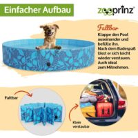 Hundepool CoolWave Faltpool 160×30 cm rutschfest und stabil