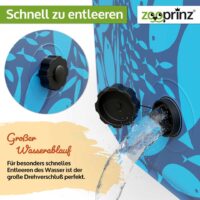 Hundepool CoolWave Faltpool 160×30 cm rutschfest und stabil