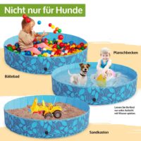 Hundepool CoolWave Faltpool 160×30 cm rutschfest und stabil