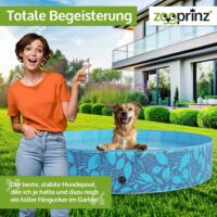 Hundepool CoolWave Faltpool 160×30 cm rutschfest und stabil