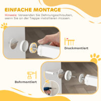 Hundeschutzgitter Türschutz für Haustiere verstellbar weiss