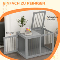 Hundetransportbox mit 2 Türen für mittelgrosse Hunde aus Metall