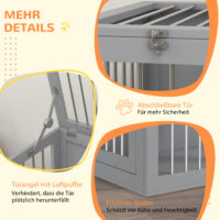 Hundetransportbox mit 2 Türen für mittelgrosse Hunde aus Metall