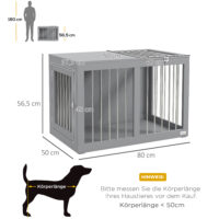 Hundetransportbox mit 2 Türen für mittelgrosse Hunde aus Metall