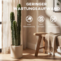 Kaktus künstlich mit Topf Dekoration für Wohnung Büro 95cm