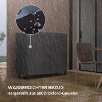 Kaminholzregal 120x36x99 cm mit wasserabweisender Tragetasche, Farbe Schwarz.