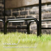 Kaminholzregal 120x36x99 cm mit wasserabweisender Tragetasche, Farbe Schwarz.