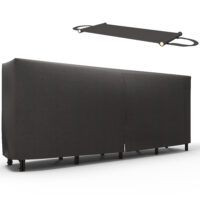 Kaminholzregal 240x36x99 cm, wasserabweisend, mit Tragetasche in Schwarz.