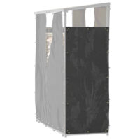 Kaminholzregal-Abdeckung 2er-Set 148x62 cm, wasserdicht, Farbe Schwarz.