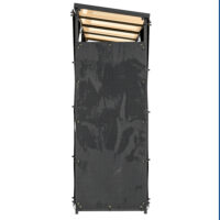 Kaminholzregal-Abdeckung 2er-Set 148x62 cm, wasserdicht, Farbe Schwarz.