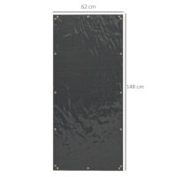 Kaminholzregal-Abdeckung 2er-Set 148x62 cm, wasserdicht, Farbe Schwarz.