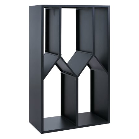 Kaminholzregal aus Metall anthrazit Outdoor Kaminholzregal 160x95x50 cm