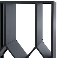 Kaminholzregal aus Metall anthrazit Outdoor Kaminholzregal 160x95x50 cm