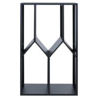 Kaminholzregal aus Metall anthrazit Outdoor Kaminholzregal 160x95x50 cm