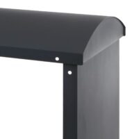 Kaminholzregal aus Metall anthrazit Outdoor Brennholzregal 160x98x50 cm