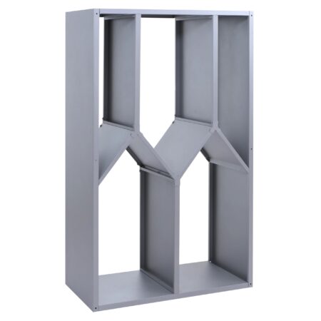 Kaminholzregal aus Metall grau Outdoor Kaminholzregal 160x95x50 cm