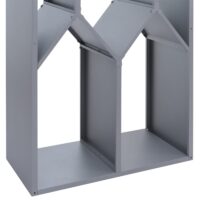 Kaminholzregal aus Metall grau Outdoor Kaminholzregal 160x95x50 cm