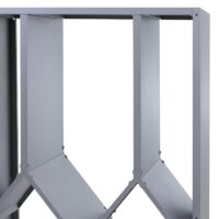 Kaminholzregal aus Metall grau Outdoor Kaminholzregal 160x95x50 cm