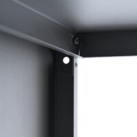 Kaminholzregal aus Metall grau Outdoor Kaminholzregal 160x95x50 cm