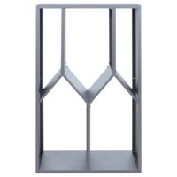 Kaminholzregal aus Metall grau Outdoor Kaminholzregal 160x95x50 cm