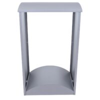 Kaminholzregal aus Metall grau Outdoor Feuerholzregal 160x98x50 cm