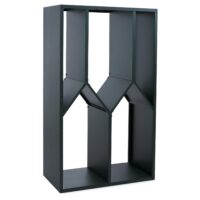 Kaminholzregal aus Metall grün Outdoor Brennholzregal 160x95x50 cm