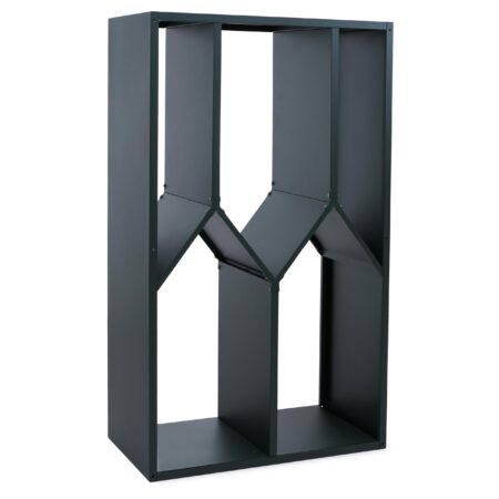 Kaminholzregal aus Metall grün Outdoor Brennholzregal 160x95x50 cm