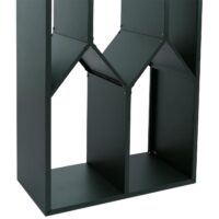 Kaminholzregal aus Metall grün Outdoor Brennholzregal 160x95x50 cm