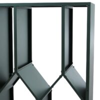 Kaminholzregal aus Metall grün Outdoor Brennholzregal 160x95x50 cm