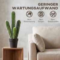 Kaktus Kunstpflanze künstlich im Topf Deko für Büro 53cm