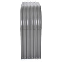 Kaminholzständer aus Stahl, Maße 208x46x112 cm, Farbe Grau.