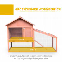 Kaninchenstall zweistöckig winterfest für draussen mit Rampe Holz